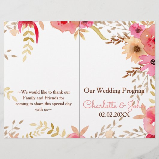 Perzik en koraalvezel (Voorkant)