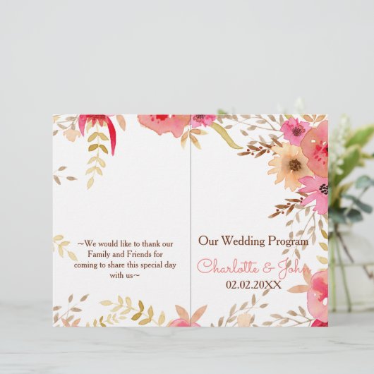 Perzik en koraalvezel (Staand voorkant)