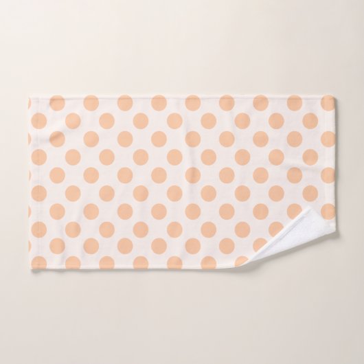 Perzik en licht Perzik Polka dot Patroon Bad Handdoek (Handdoek)