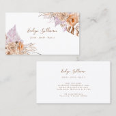 Perzik en lila tropisch visitekaartje (Voorkant / Achterkant)