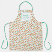  Perzik en Mint Bloemen  Schort (Voorkant)