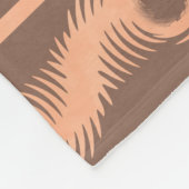 Perzik en Mocha spiraal patroon Fleece Deken (Hoek)