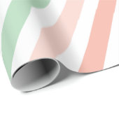 Perzik- en mosstrepen cadeaupapier (Rol Hoek)