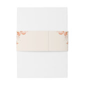 Perzik en oranje boho trendy bruiloft uitnodigingen wikkel (Achterkant Voorbeeld)