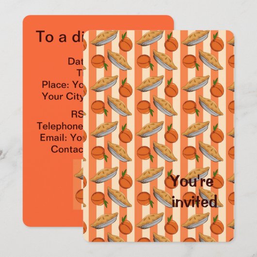 Perzik en pasteien kaart (Voorkant / Achterkant)