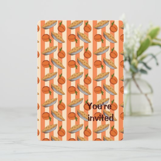 Perzik en pasteien kaart (Staand voorkant)