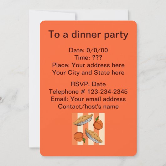 Perzik en pasteien kaart (Achterkant)