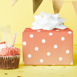 perzik en rood cadeaupapier