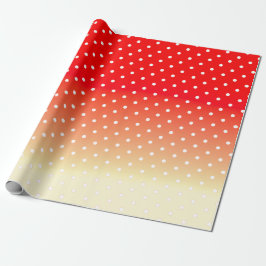 perzik en rood cadeaupapier