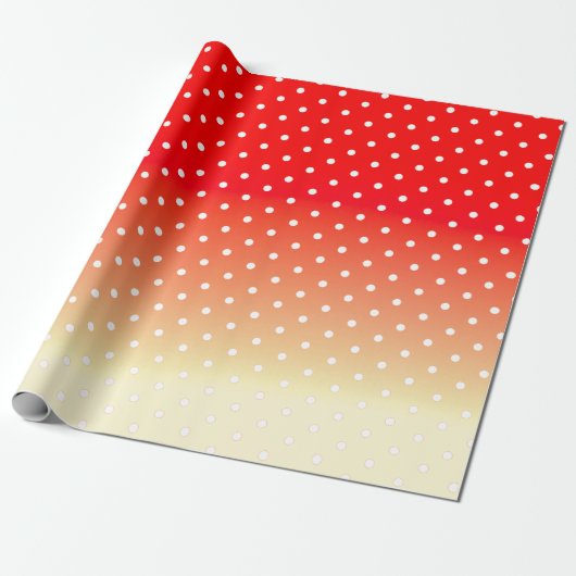 perzik en rood cadeaupapier (Uitgerold)