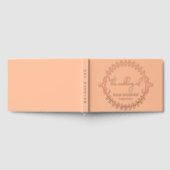 Perzik en Roos Gold Foil Wedding Gastenboek (Volledig)