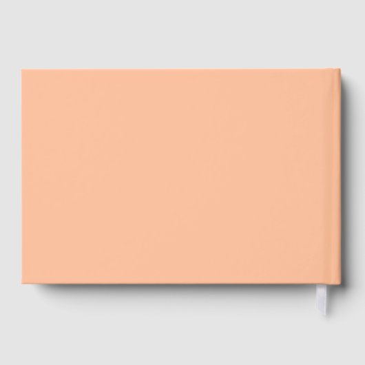 Perzik en Roos Gold Foil Wedding Gastenboek (Achterkant)