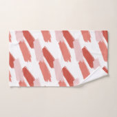 Perzik en Roze Abstract Kunstwerk Bad Handdoek (Handdoek)