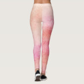 Perzik en roze Abstracte Leggings (Achterkant)