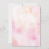 Perzik en Roze Bloemen Elegant Stijlvol Afstuderen Kaart (Achterkant)