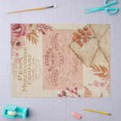  Perzik en Roze Bloemen Ontkoppeling Tissuepapier (Craft)