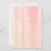 Perzik en roze bloemig Elegant Baby shower Kaart (Achterkant)