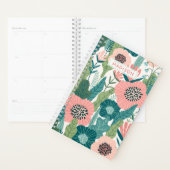 Perzik en roze bloemige botanische gepersonaliseer planner (Display)