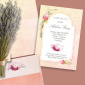 Perzik en roze Magnolia bruids thee Welkom Poster