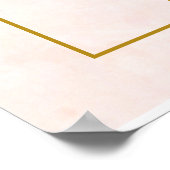 Perzik en roze Magnolia bruids thee Welkom Poster (Hoek)