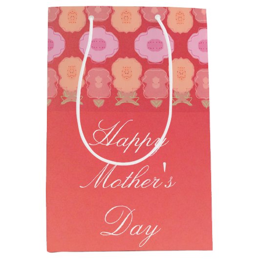 perzik en roze medium cadeauzakje (Voorkant)