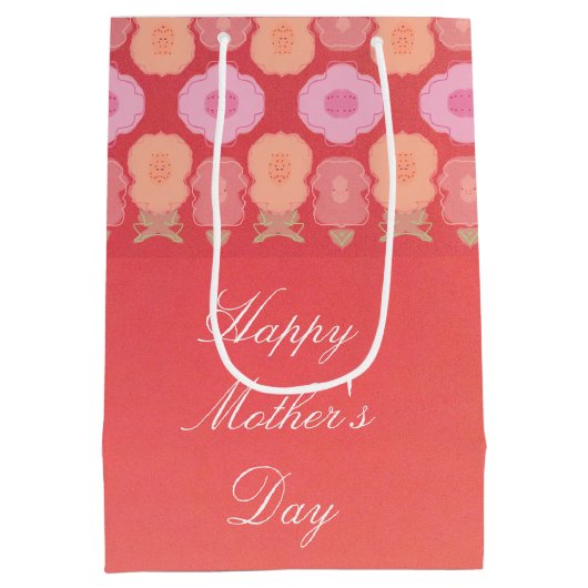 perzik en roze medium cadeauzakje (Achterkant)