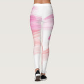 Perzik en roze penseelstreek leggings (Achterkant)