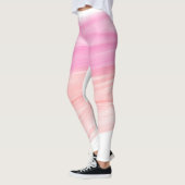 Perzik en roze penseelstreek leggings (Links)