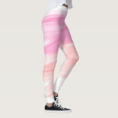 Perzik en roze penseelstreek leggings (Rechts)