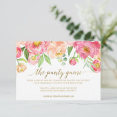 Perzik en roze pony drijven het Panty Game Informatiekaartje (Staand voorkant)