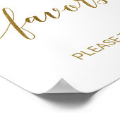 Perzik en Roze Pony Flowers Favors Sign Poster (Hoek)