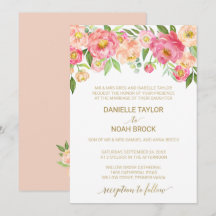 Perzik en roze pony Flowers Formele bruiloft