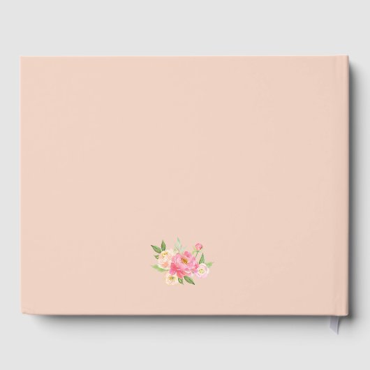 Perzik en roze pony Flowers Weddenschap Gastenboek (Achterkant)