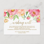 Perzik en roze pony Flowers Weddenschap goed Informatiekaartje (Voorkant)