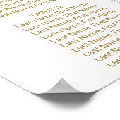 Perzik en roze pony Flowers Wedding Seating Chart Poster (Hoek)