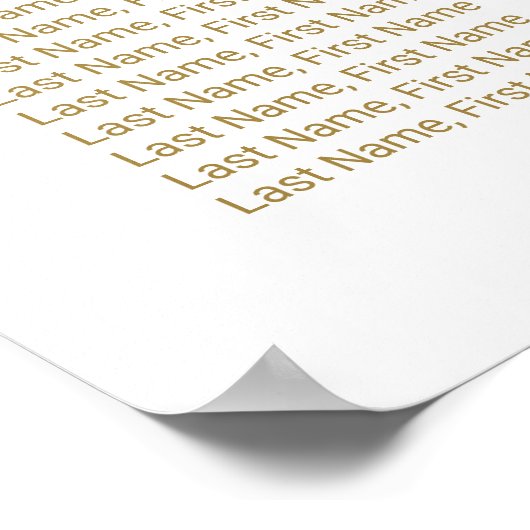 Perzik en roze pony Flowers Wedding Seating Chart Poster (Hoek)