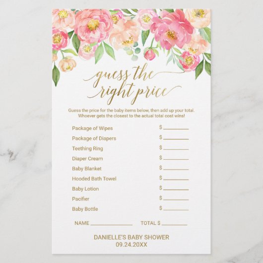 Perzik en roze pony raden het juiste prijsspel (Voorkant)