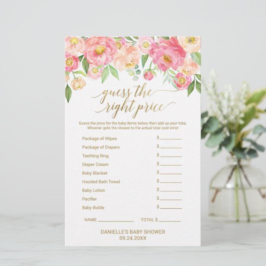 Perzik en roze pony raden het juiste prijsspel (Staand voorkant)