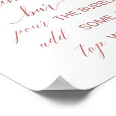 Perzik en roze pony Roos Gold Mimosa Bar Poster (Hoek)