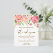 Perzik en roze pony-ventilator Ontvang je creditca Briefkaart (Staand voorkant)