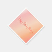 Perzik en roze regenboogstijl servet (Hoek)