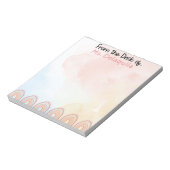 Perzik en roze tinten Gepersonaliseerd Notitieblok (Linkerzijde)