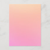 Perzik en roze verloop briefkaart (Voorkant)