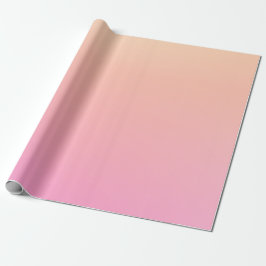 Perzik en roze verloop cadeaupapier