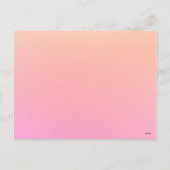 Perzik en roze verloop feestdagenkaart (Achterkant)