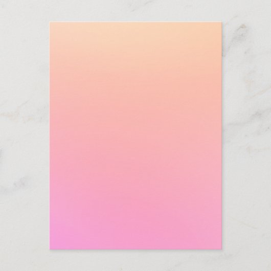 Perzik en roze verloop feestdagenkaart (Voorkant)