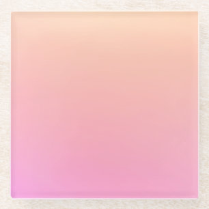 Perzik en roze verloop glazen onderzetter