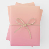 Perzik en roze verloop inpakpapier vel (In situ)