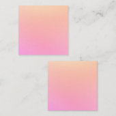 Perzik en roze verloop notitiekaartje (Voorkant / Achterkant)