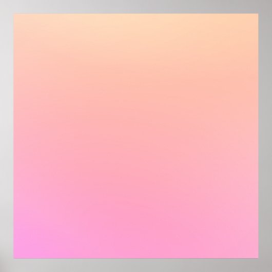 Perzik en roze verloop poster (Voorkant)